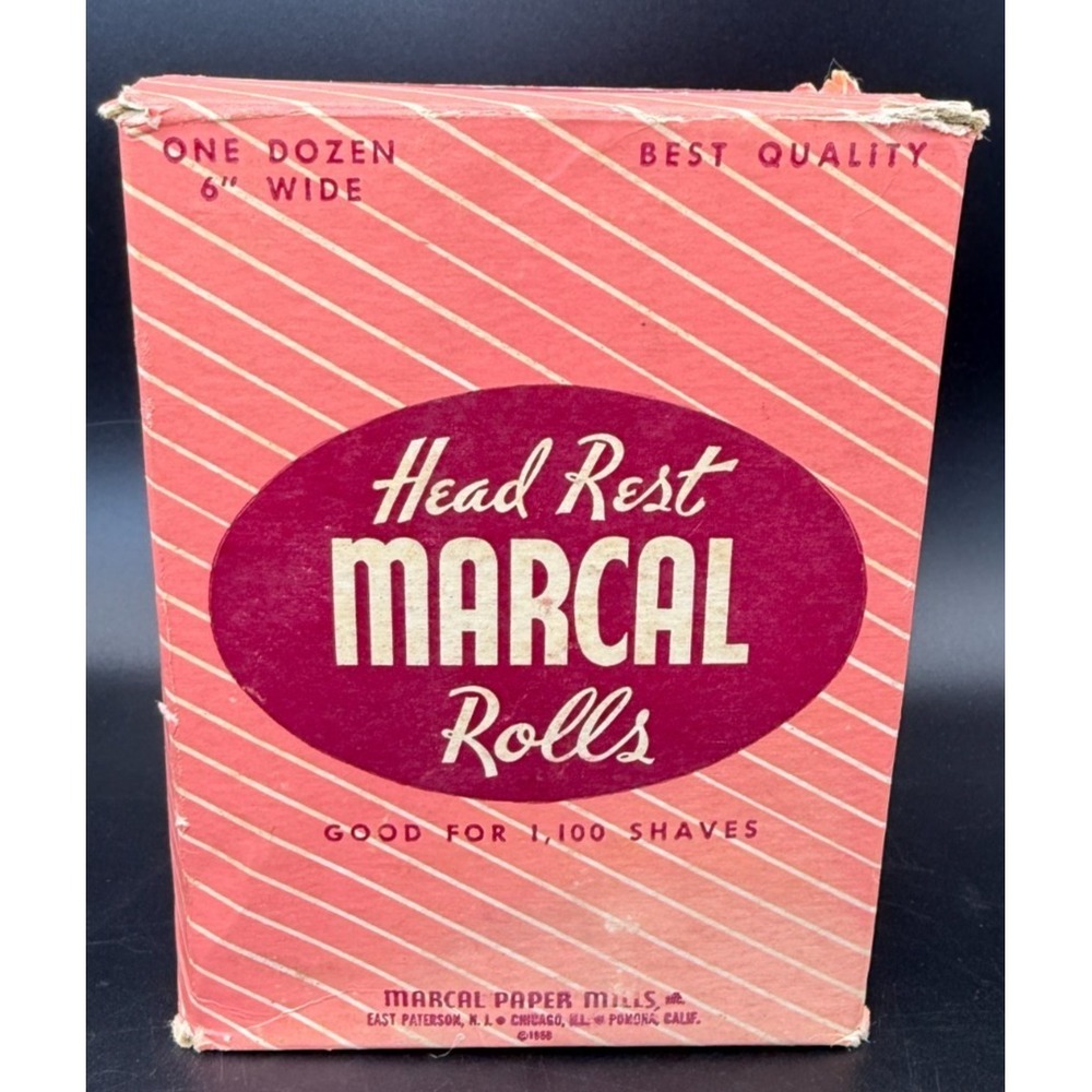 Barber Chair Head Rest Paper Roll MARCAL Original Vintage 11 Rolls